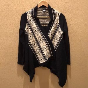 Fashion sweater long sleeve poncho